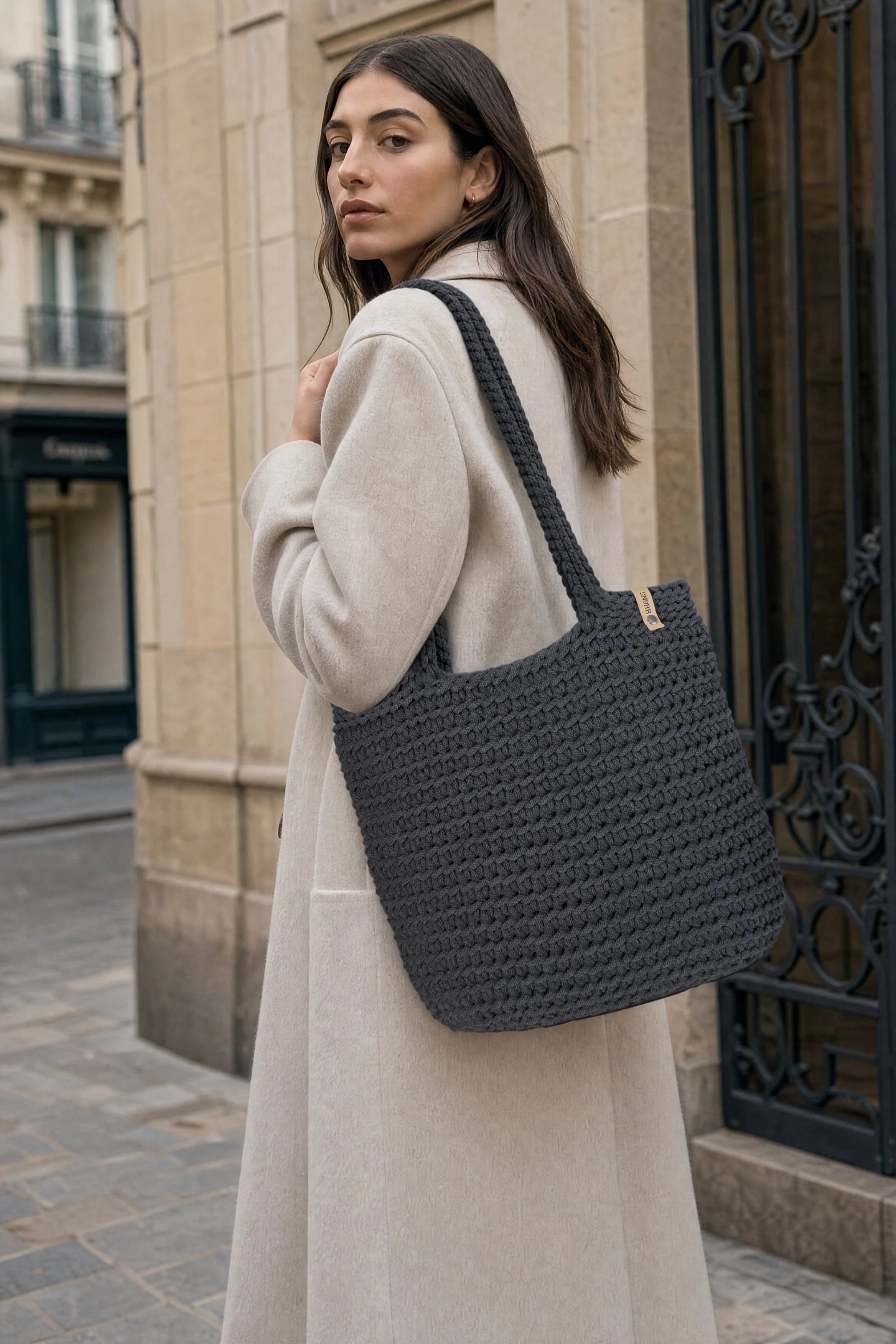 Dark Grey Tote